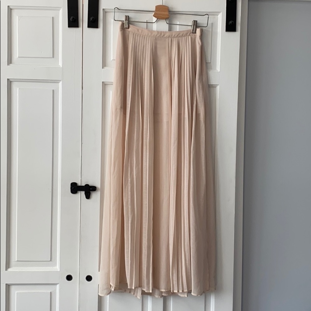 Zara pale pink maxi skirt